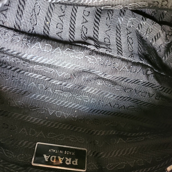 VINTAGE CANVAS/LEATHER BAG BY PRADA - Picture 10 of 11